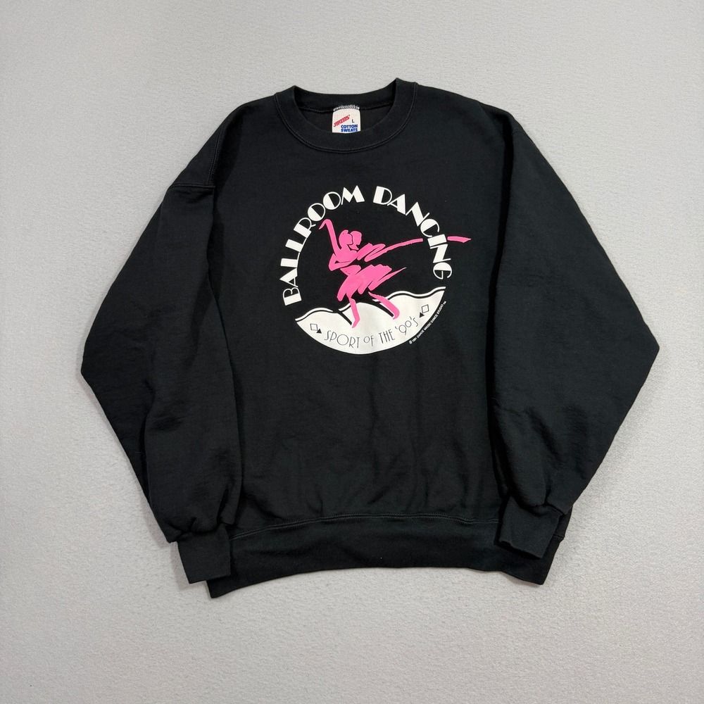 Vintage Ballroom Dancing Sport of the 90s Sweatshirt Large Black Crewneck 90s